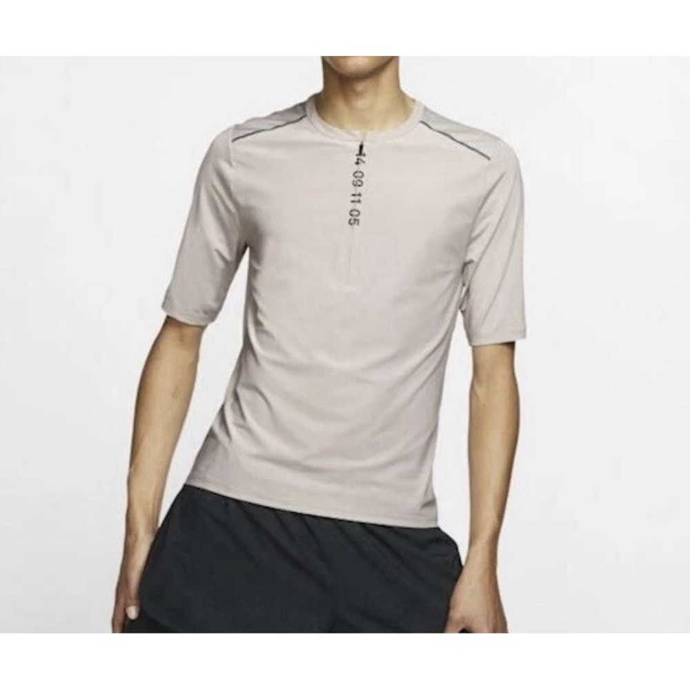 Nike Numeric Printing Half Zipper Breathable Running Short Sleeve Tech Pack